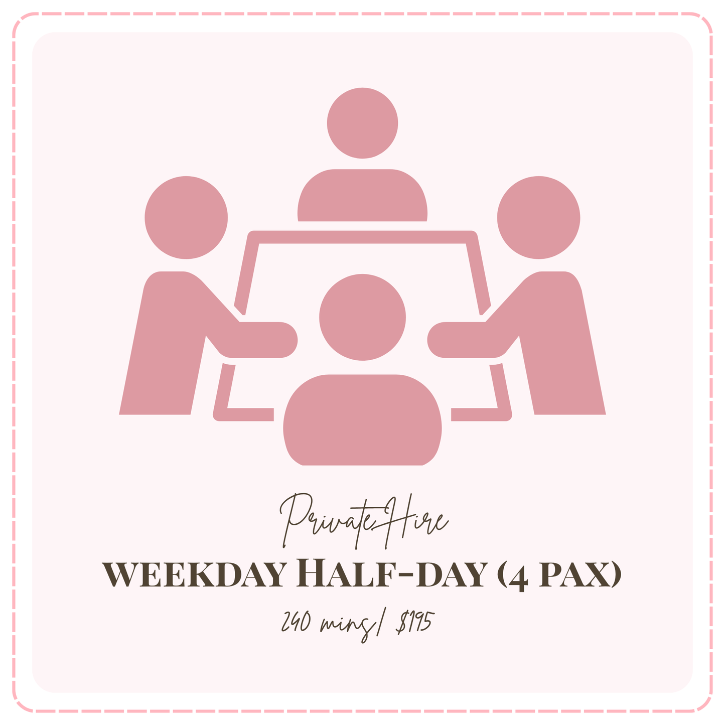 Private Hire — Up To 4 paxWeekday Half-Day